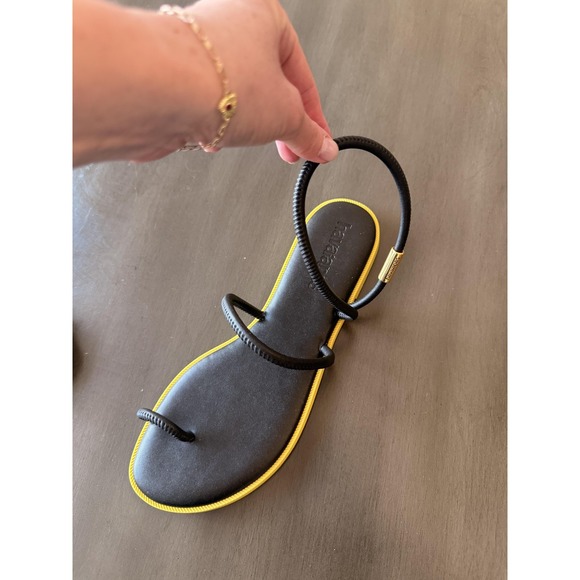 Havaianas Una Pitanga Sandals Womens Black Rubber Strappy Flat Size 11 - Picture 11 of 16